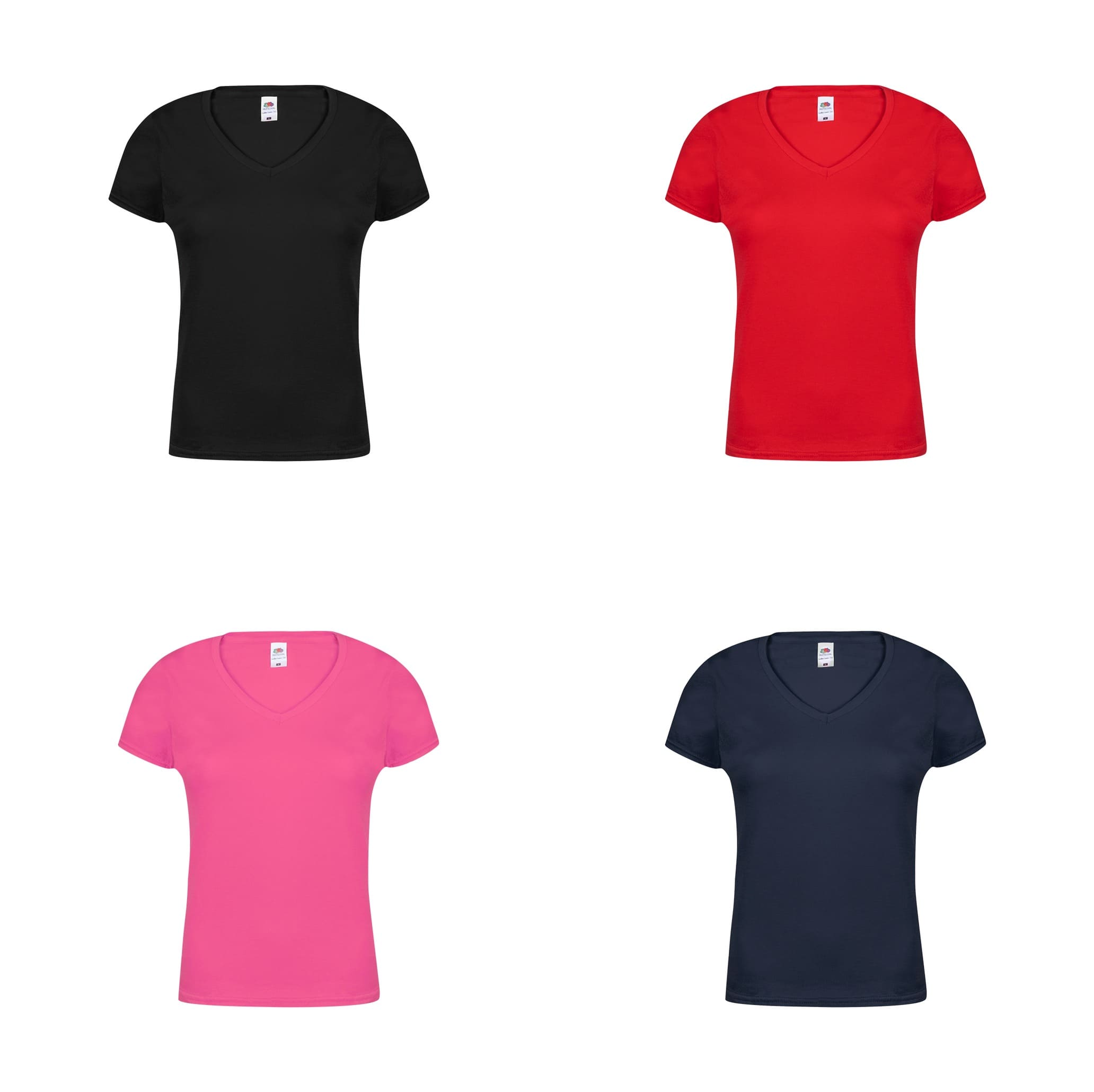 T-shirt Donna colorata con collo a V