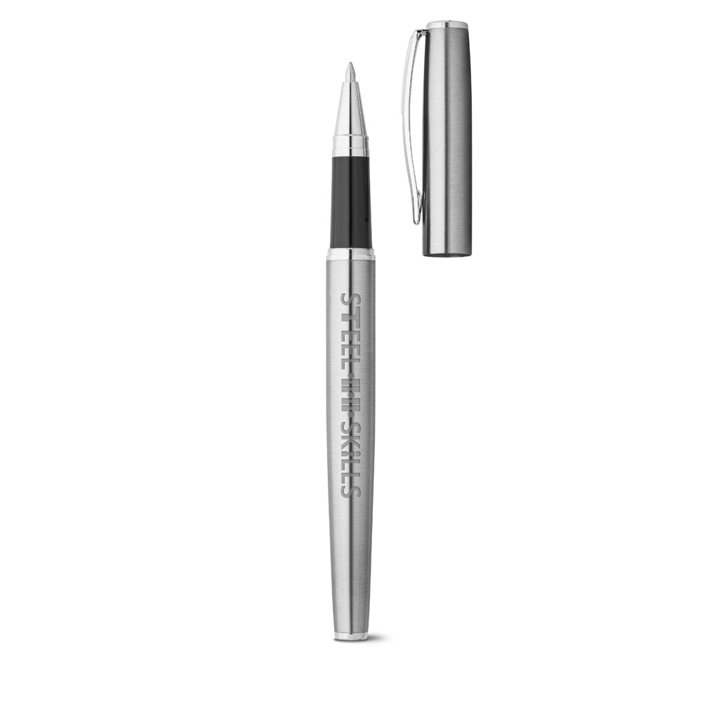 Set di penna roller e penna a sfera con corpo in acciaio inox - immagine 2