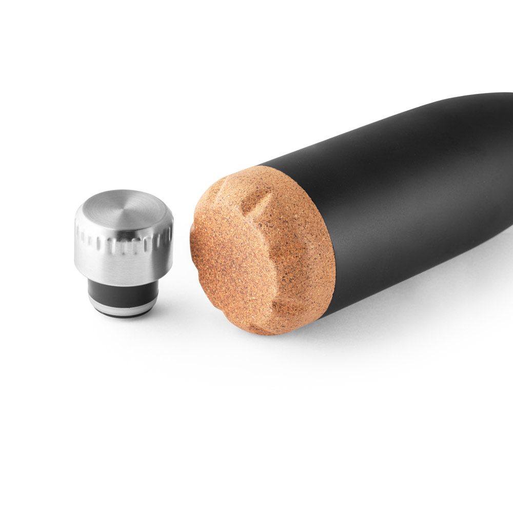 Borraccia termica in acciaio inox con base in sughero 560 mL - immagine 4