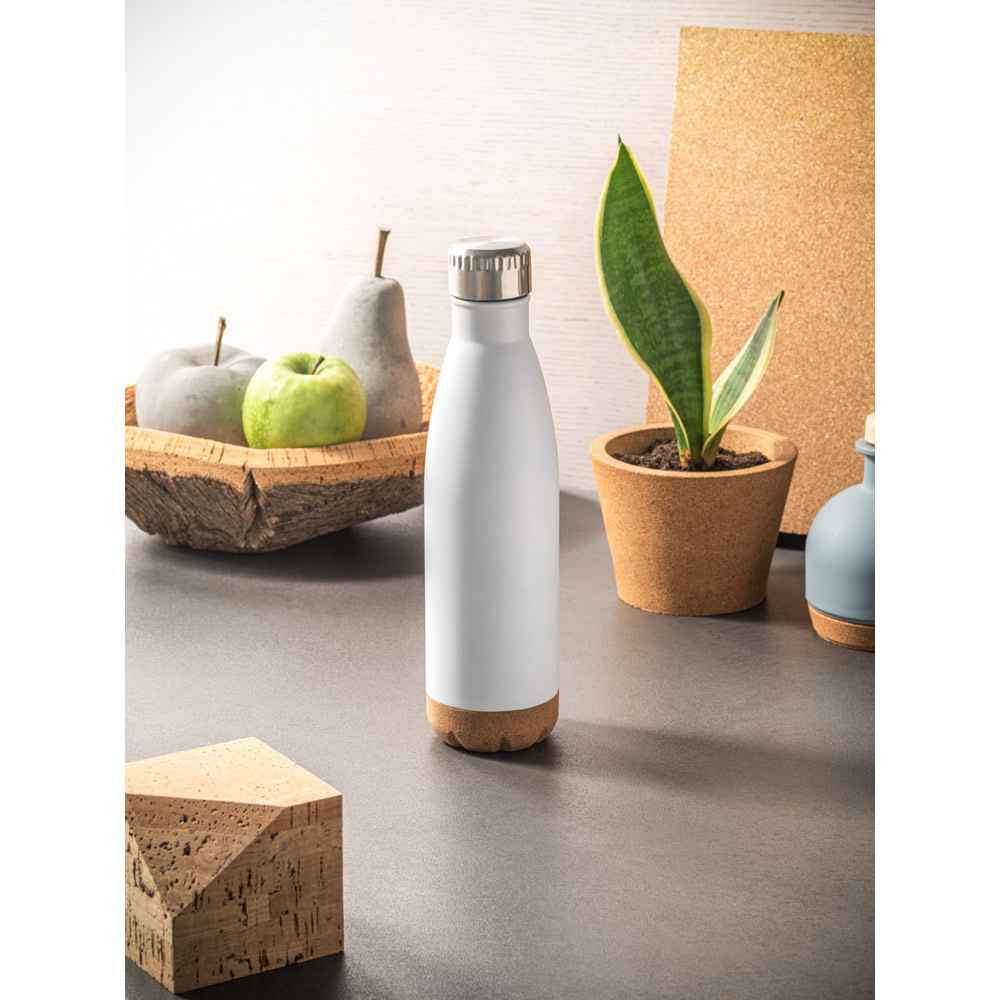 Borraccia termica in acciaio inox con base in sughero 560 mL - immagine 7