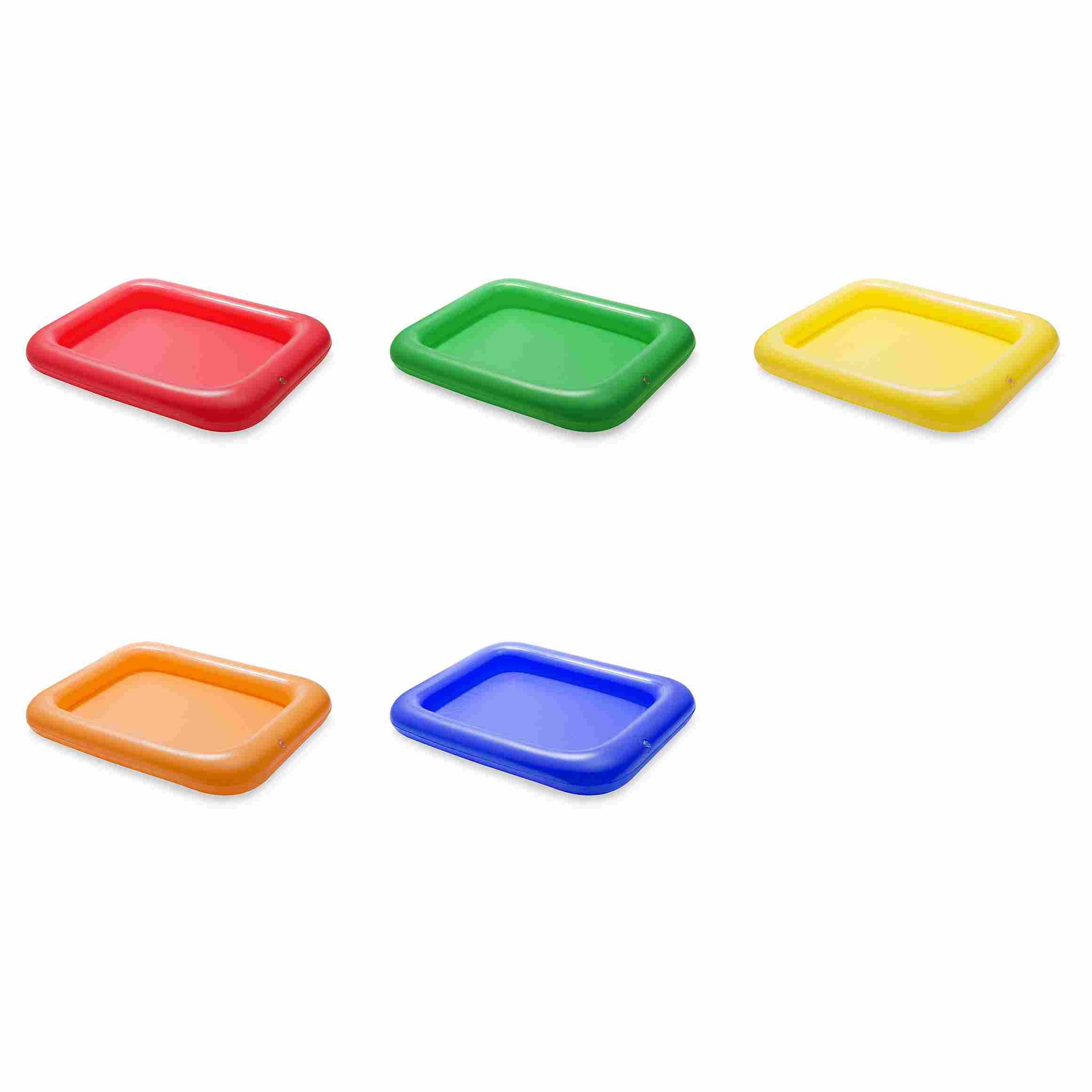 Vassoio gonfiabile in PVC in vari colori.