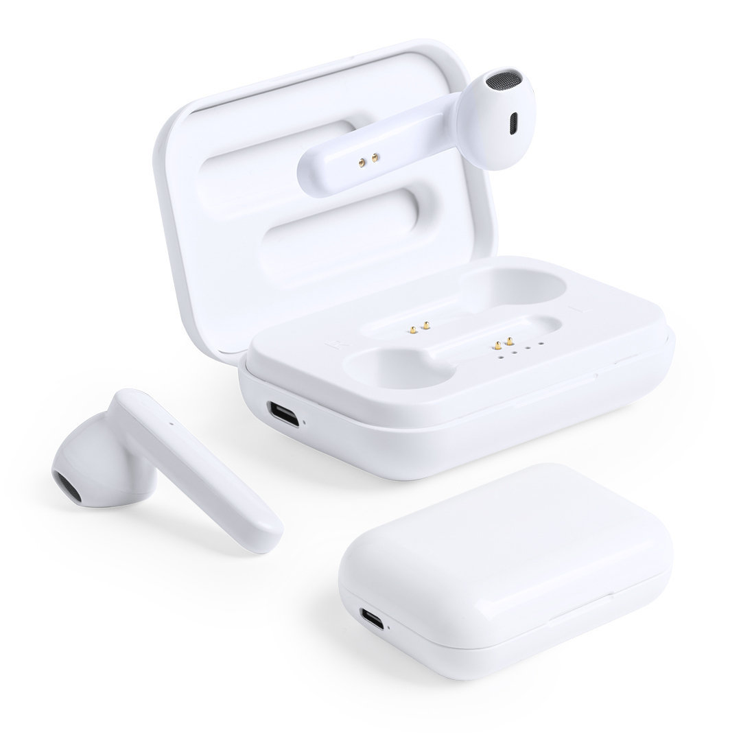 Auricolari con finitura bianca